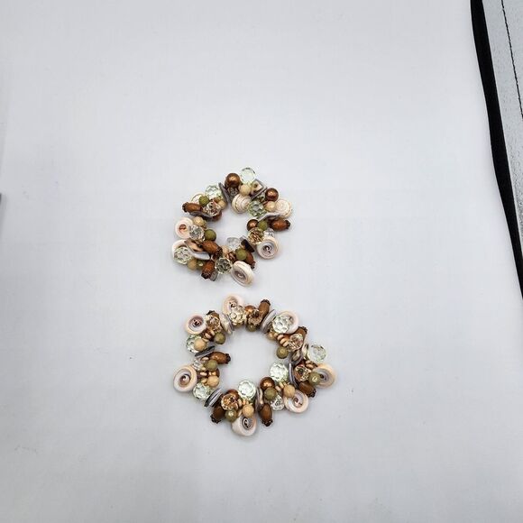 Set of 2 beaded seashell bracelets - Picture 3 of 3